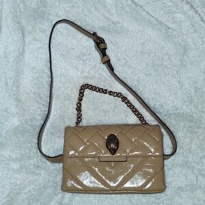 Kurt Geiger London Kensington leather belt bag in beige